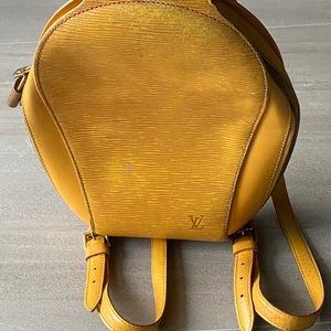 Louis Vuitton yellow Mabillon epi backpack